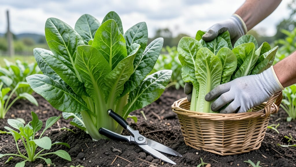 How to Harvest Romaine Lettuce From Garden: When Leaves Hit 6 Inches, Cut-and-Come-Again Method