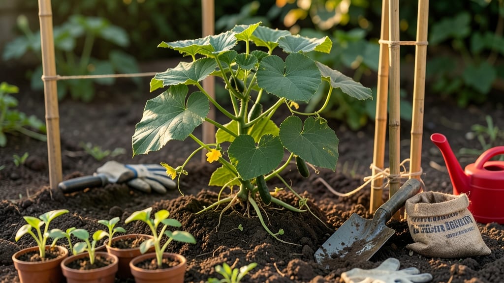 How to Plant Cucumbers in a Garden: Trellis vs. Ground Spacing for Maximum Yield