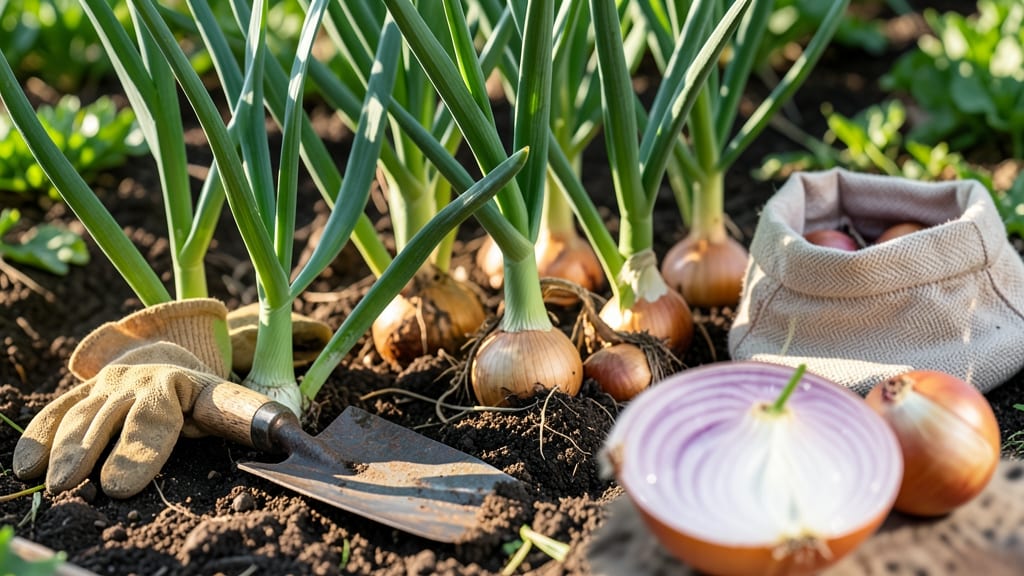 When to Pull Onions From Garden: Tops Fall Over Test for Peak Flavor
